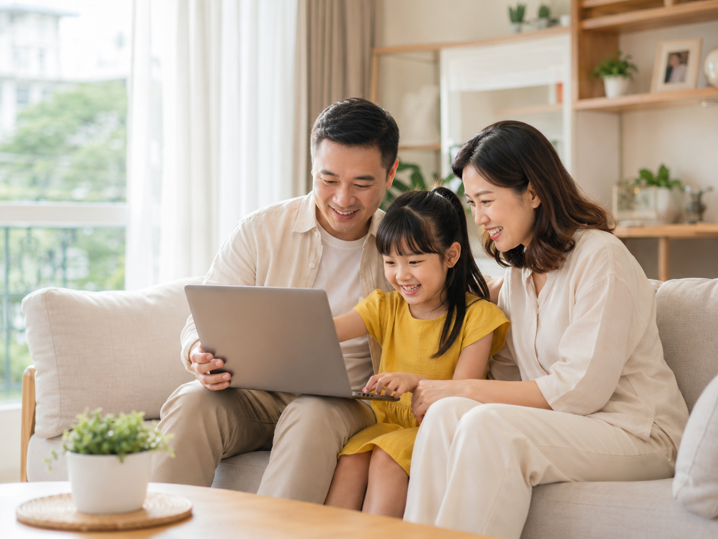 Family using SmartWills online